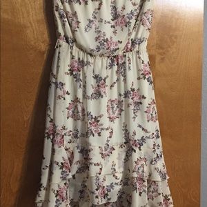 Strapless floral dress